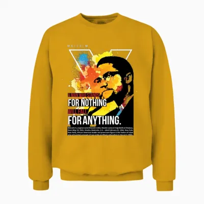 Malcolm X Best Quote Unisex Sweatshirt - Gold