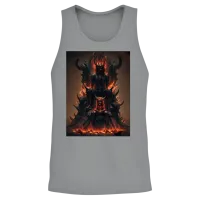 Hell's Ruler & Demon Dog — Lovers Unisex Tank Top - Sport Grey – 2