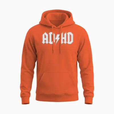 Adhd Funny Unisex Hoodie - Orange