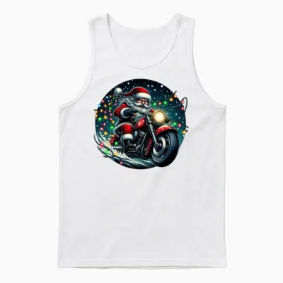 Nostalgic Vintage Christmas Tree Unisex Tank Top - White