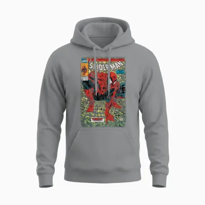 Marvel Comics Retro Classic Spider-Man Torment Distressed Unisex Hoodie - Sport Grey