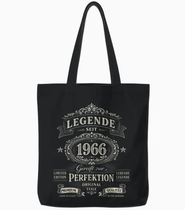 60. Geburtstag Mann Frau 60 Jahre Deko 1966 Geschenk Lustig Tote Bags in Black