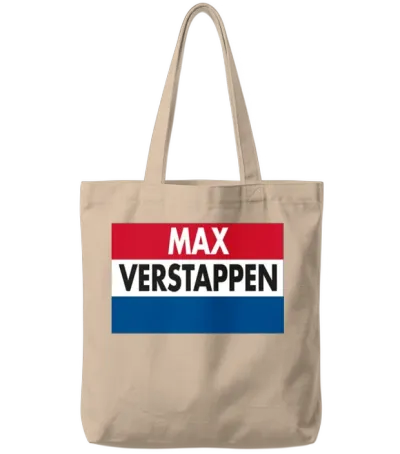 Max Verstappen Tote Bags - Natural