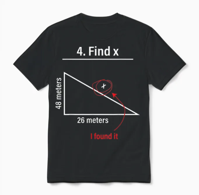 Find X Lustiger Spruch Mathe Spruch Mathematiker Geschenkide Unisex T-Shirt in Black
