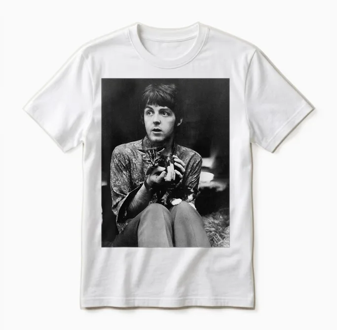 The Beatles Paul Mccartney Sgt Pepper's Era 1967 Unisex T-Shirt in White