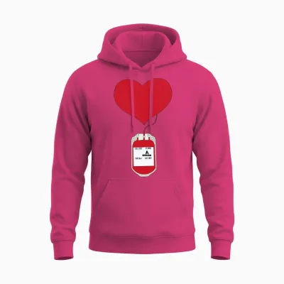 Donating Blood Is an Act of Love Unisex Hoodie - Heliconia