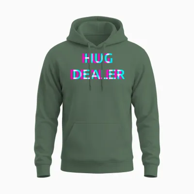 Hug Dealer Techno Edm Music Festival Raver Dance Rave Unisex Hoodie - Military Green