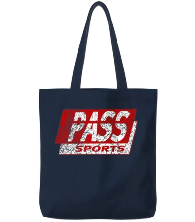 Old School Retro Pass Sports Detroit Tote Bags - Navy