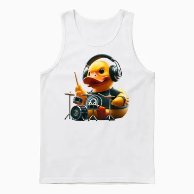 Rubber Beater Duck Duckie Unisex Tank Top - White