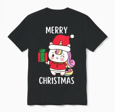 Merry Christmas Funny Christmas Unisex T-Shirt - Black