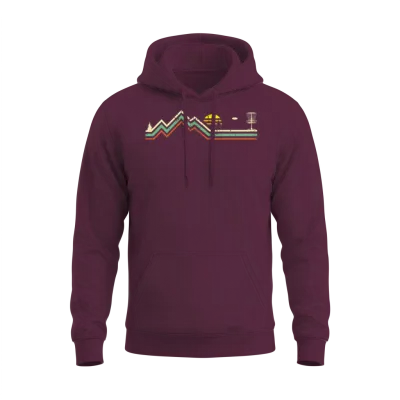 Unique Retro Disc Golf Lover Gift T Shirt | Frisbe Unisex Hoodie - Maroon