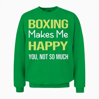 Funny Happy Boxing Unisex Sweatshirt - Irish Green