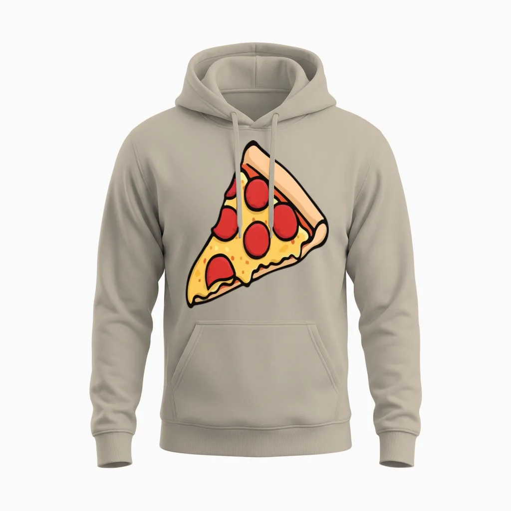 Funny Pizza Unisex Hoodie in Sand