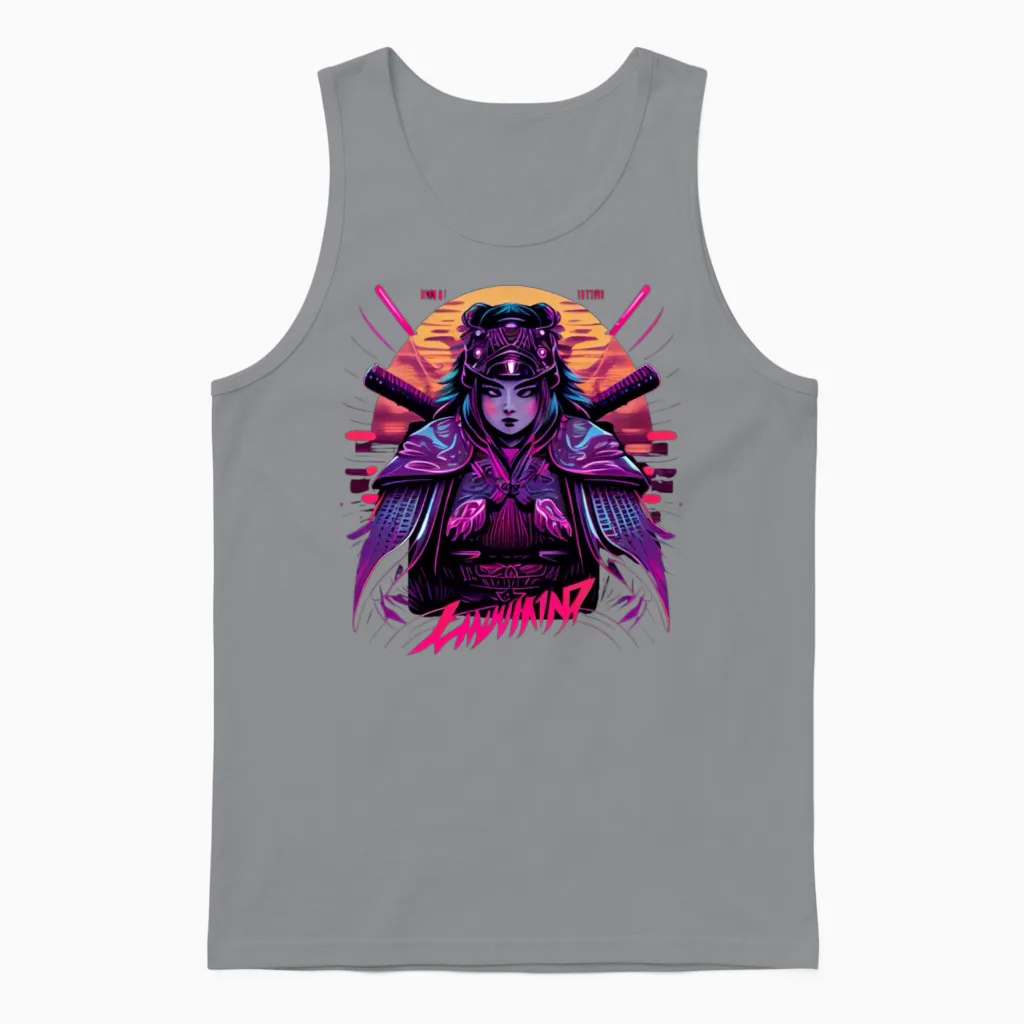 Samouraï Unisex Tank Top in Sport Grey