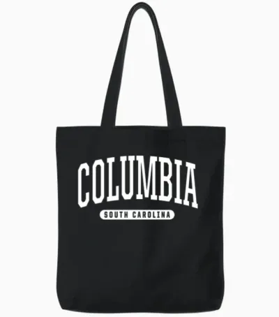 Columbia College University Style Sc Usa Tote Bags - Black