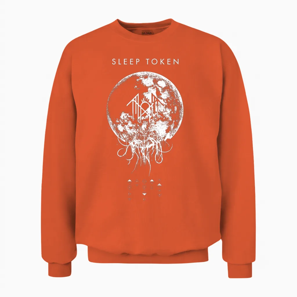 Sleep Token Cover Art Unisex Sweatshirt in Orange