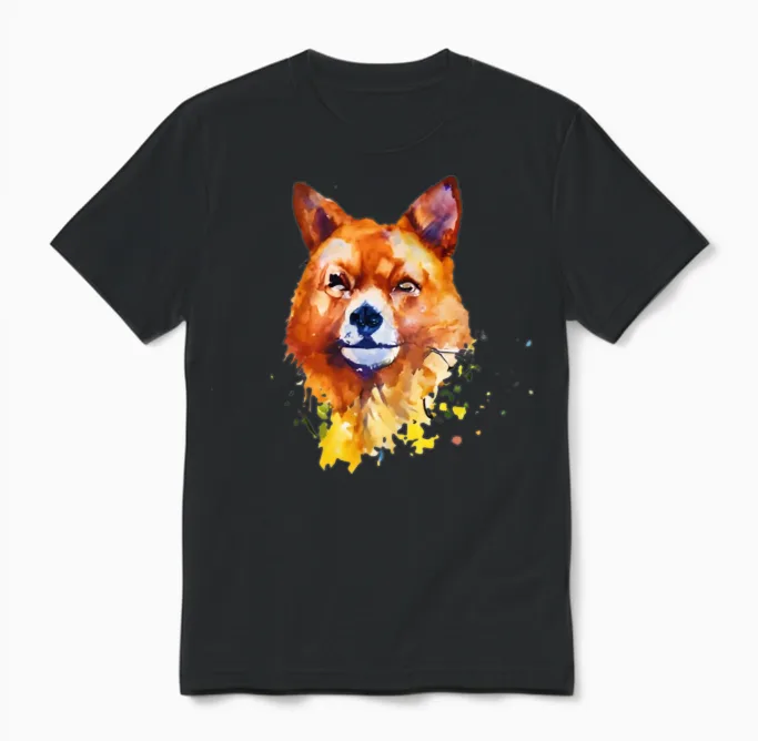 Painting Dog. - Dog Lovers Unisex T-Shirt in Black