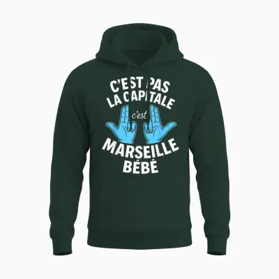 C'est Pas La Capitale C'est Marseille Unisex Hoodie - Forest