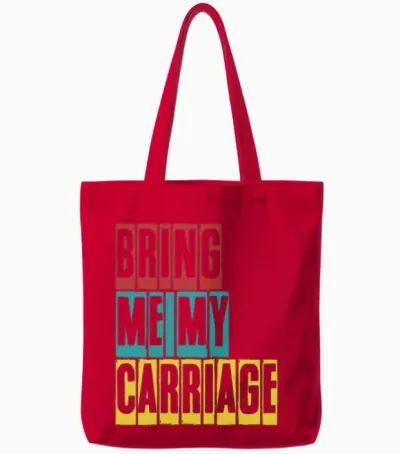 Horse Carriage Coachman Coachmen Tote Bags - Red