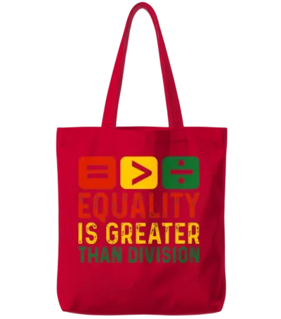Equality Is Greater Than Division Tote Bags - Red