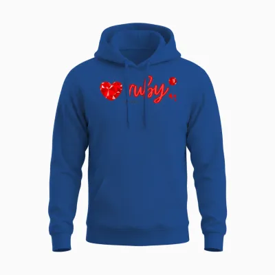 Ruby Gemstone Jewel Unisex Hoodie - Royal