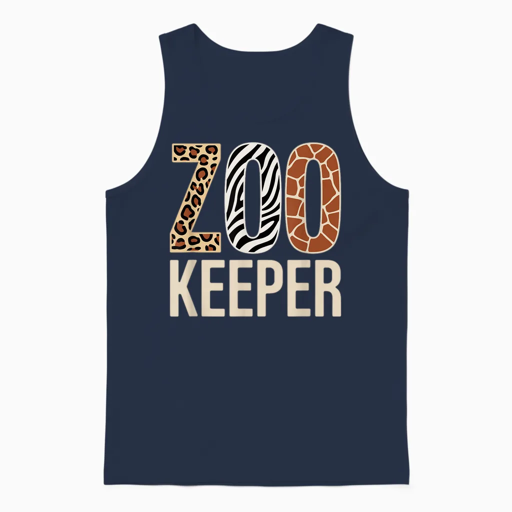 Zookeeper Costume Halloween Unisex Tank Top in Navy