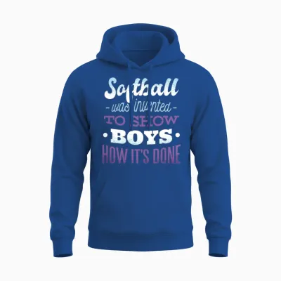 Softball Girl Funny Quote Unisex Hoodie - Royal