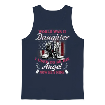 World War Ii Daughter I Used to Be His Angel Unisex Tank Top - Navy