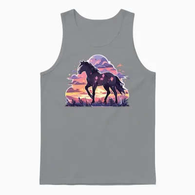 Horse Horses Ross Gaul Riding Horse Head Rider Unisex Tank Top - Sport Grey