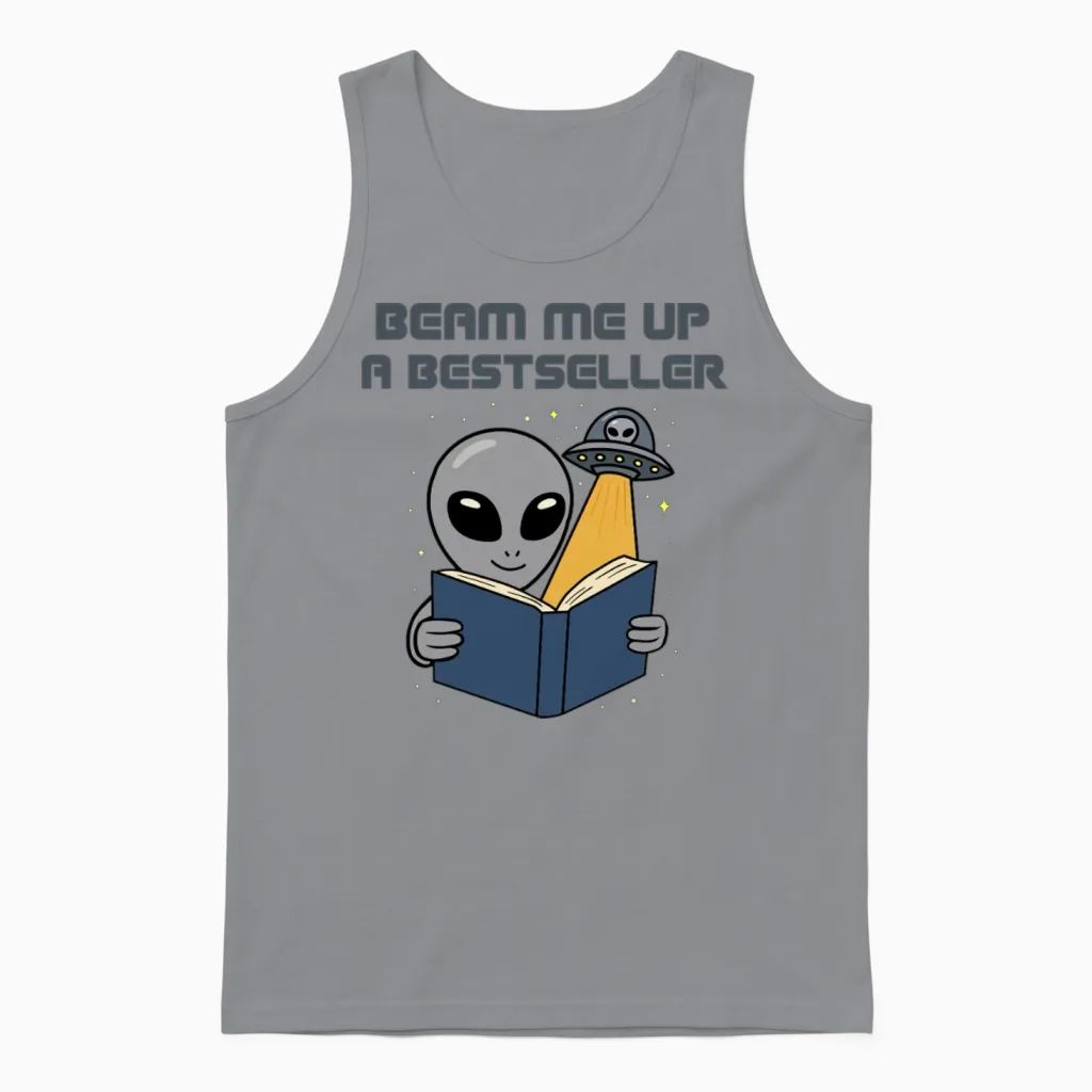 Beam Me Up Bestseller Unisex Tank Top in Sport Grey