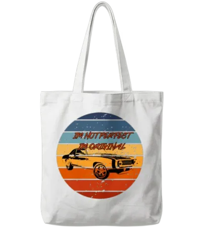 Retro Car Tote Bags - White