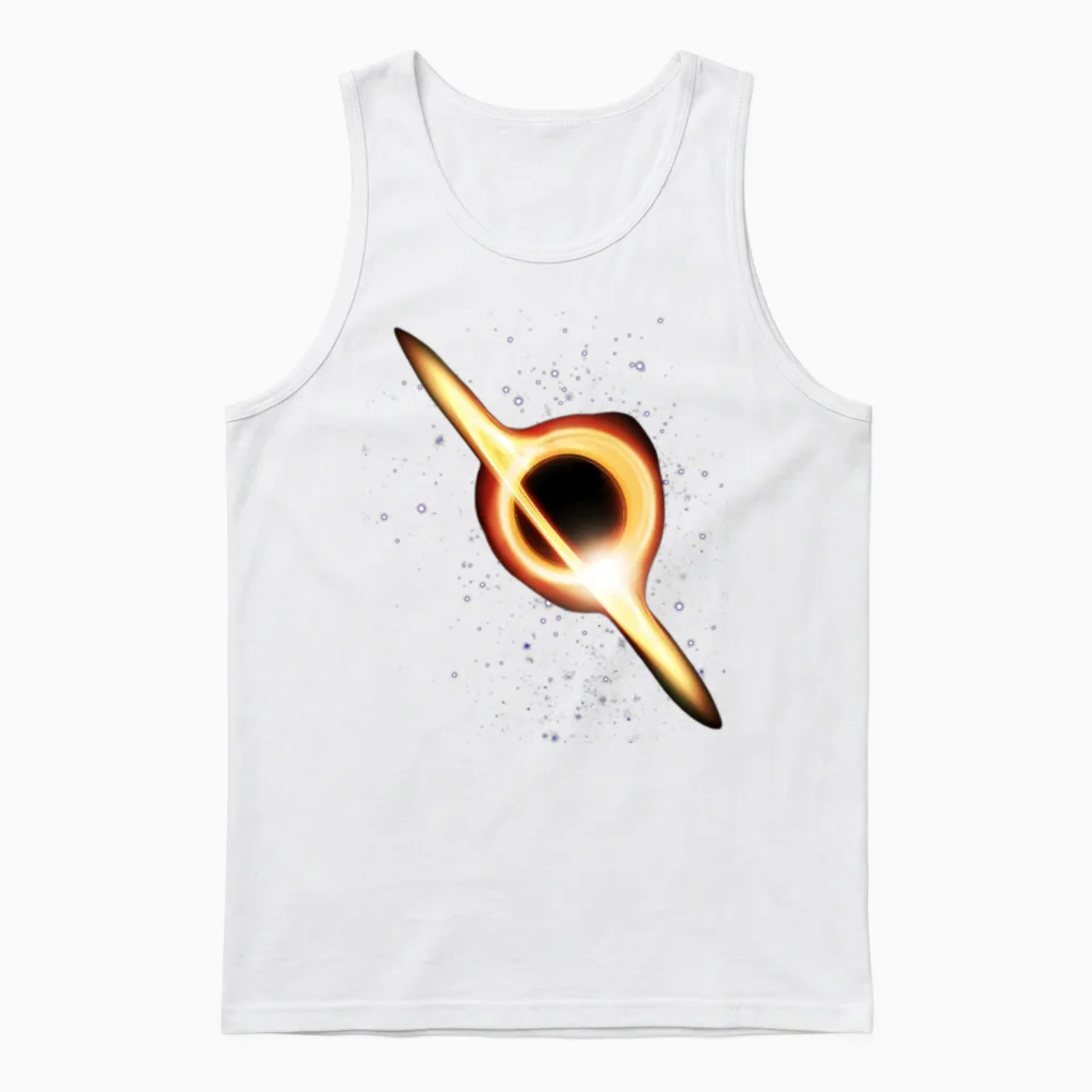 Celestial Ring in Neon Orbit Unisex Tank Top in White