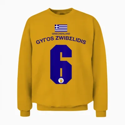 Griechenland Party Trikot Malle Party-Urlaub Unisex Sweatshirt - Gold