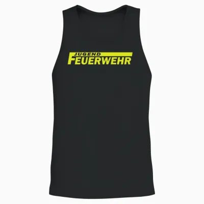 Jugendfeuerwehr Schriftzug Groß Rücken - Feuerwehr Unisex Tank Top - Black
