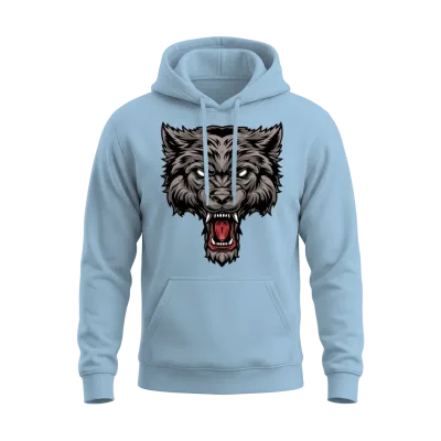 Mad Bear Unisex Hoodie - Light Blue
