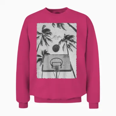 Basketball Hip Hop Urban Edgy Y2k Backprint Streetwear Unisex Sweatshirt - Heliconia