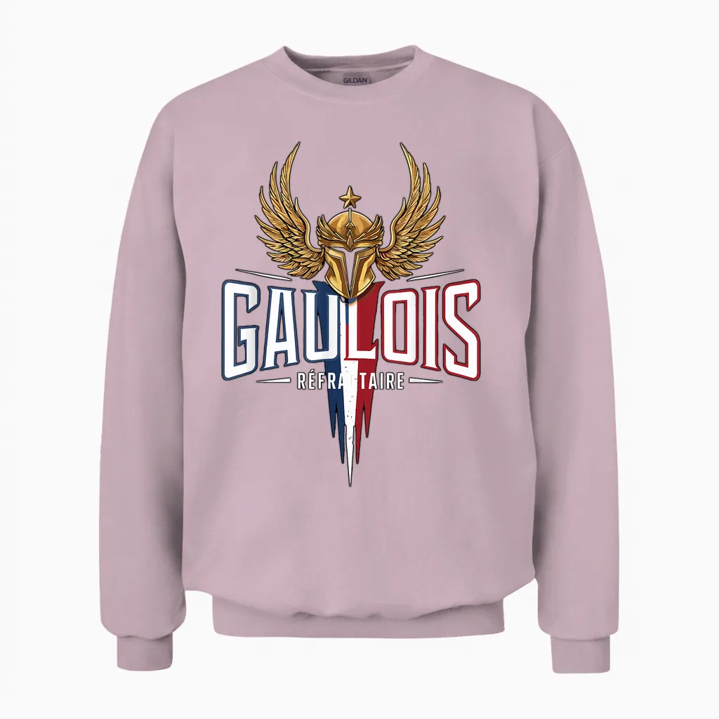 Patriotic Gaul Refractory Patriotic Patriotic Patriotic T-Shirt, Black, S Unisex Sweatshirt in Light Pink