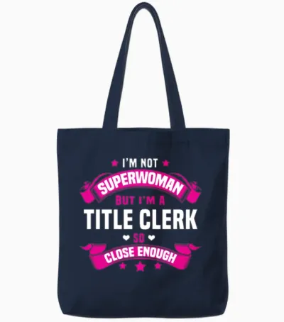 Title Clerk Tote Bags - Navy