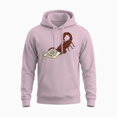 Free Hugs Scorpion Design for a Toxic Animal Lover Unisex Hoodie - Light Pink