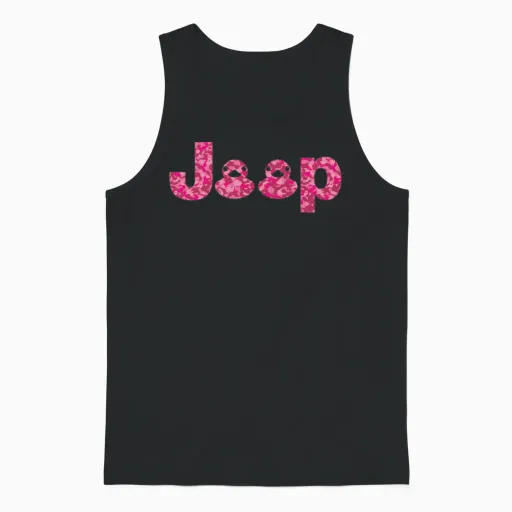 Duck Duck - Camouflage Pink Unisex Tank Top in Black