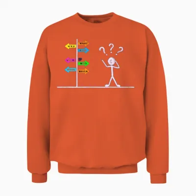 Today's World New Normal Confused Unisex Sweatshirt - Orange