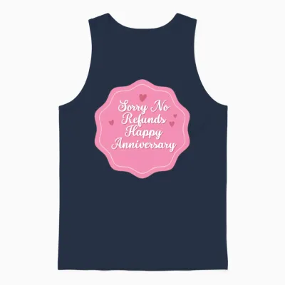 Funny Anniversary Unisex Tank Top - Navy