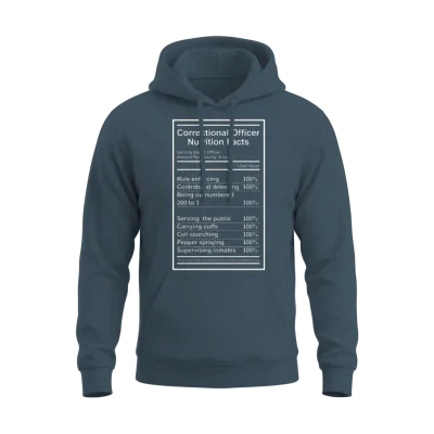 Correctional Officer Nutrition Facts Unisex Hoodie - Dark Heather