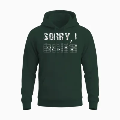 Sorry I-Dgaf Funny Hidden Message Guitar Chords for Lover Unisex Hoodie - Forest