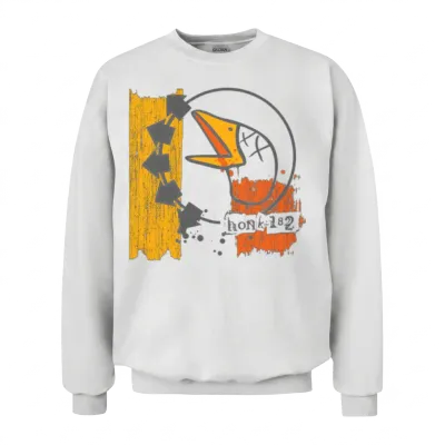 Goose Honk182 Funny Unisex Sweatshirt - White