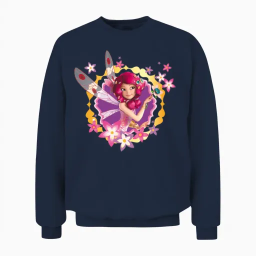 Mia & Me Flowers and Mia the Elf Unisex Sweatshirt in Navy