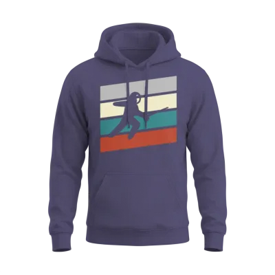 Fencing Retro Unisex Hoodie - Heather Sport Dark Navy
