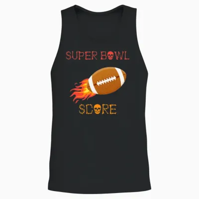 Super Bowl Score Unisex Tank Top - Black