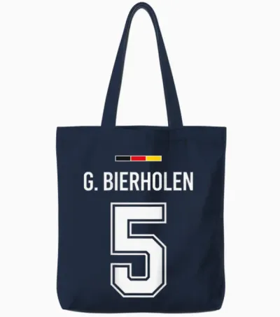 Deutsche Namen Fußball Deutschland Sauf Trikot G Bierholen Tote Bags - Navy