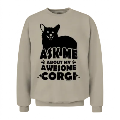 Corgi Dog Unisex Sweatshirt - Sand